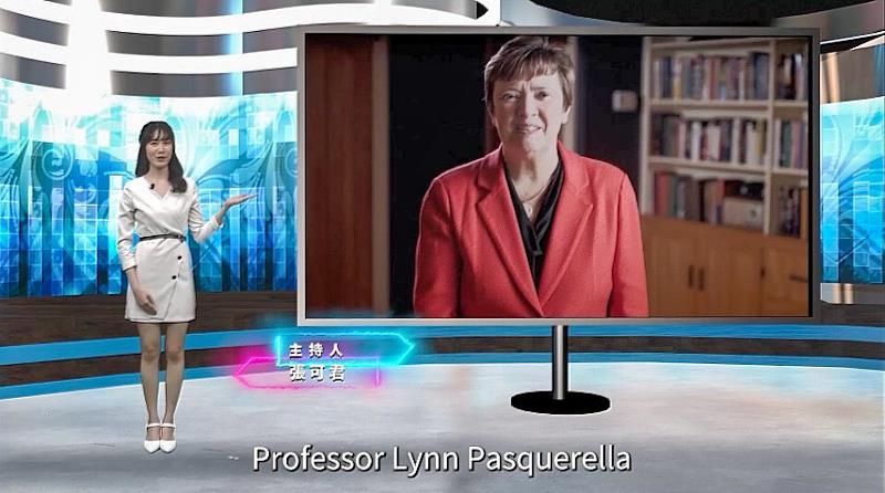 圖三：世新大學「2022通識教育國際學術研討會」邀請美國學院與大學聯合會主席Dr. Lynn Pasquerella與3位國際通識教育頂尖學者進行主題演講