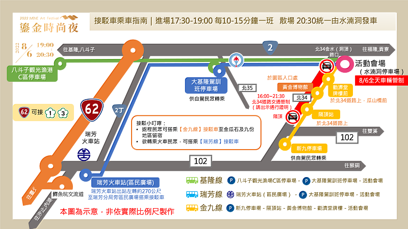 鎏金時尚夜-接駁車乘車指南