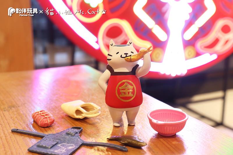 貓小姐Ms.Cat扭蛋公仔「喵的菜市場」一套6隻，現正預購中。圖／夥伴玩具、有你共創提供。