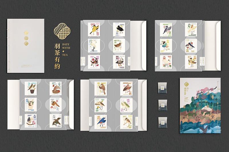 「羽茶有約Date with Tea」作品，以24節氣為主軸，發展出24款台灣茶茶包，並結合季節性的台灣候鳥為主視覺。