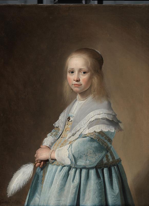 約翰尼斯・科內利斯・維斯普倫克 藍衣女孩肖像（1641，油彩、畫布）
