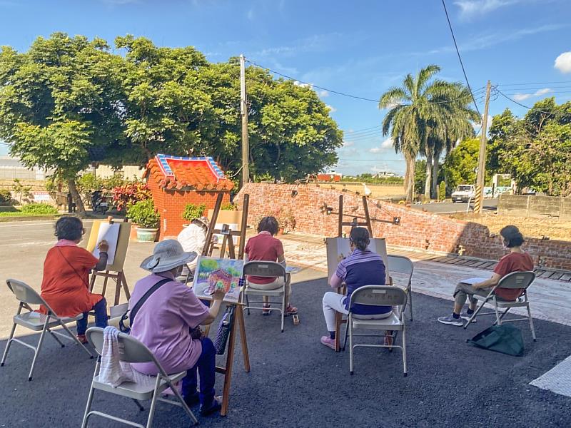 田野間的藝術牆！民雄鄉文隆社區磚情的小鴨獲2021致敬城鄉魅力大賞肯定