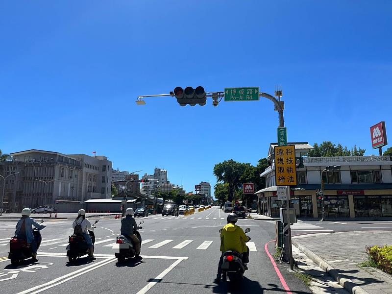 9月全國交通安全月 臺東市博愛路兩路段路口科技執法新啟用