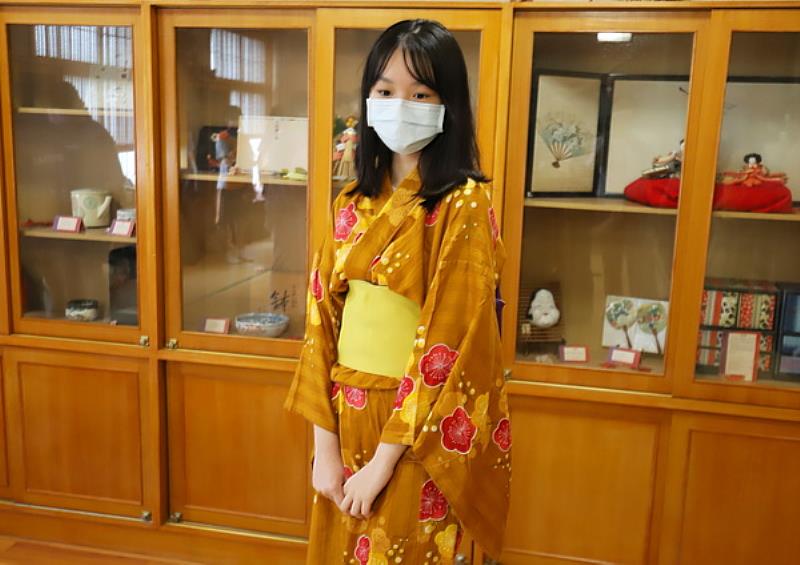 參加育達科大日本文化營同學體驗日本「浴衣」穿搭