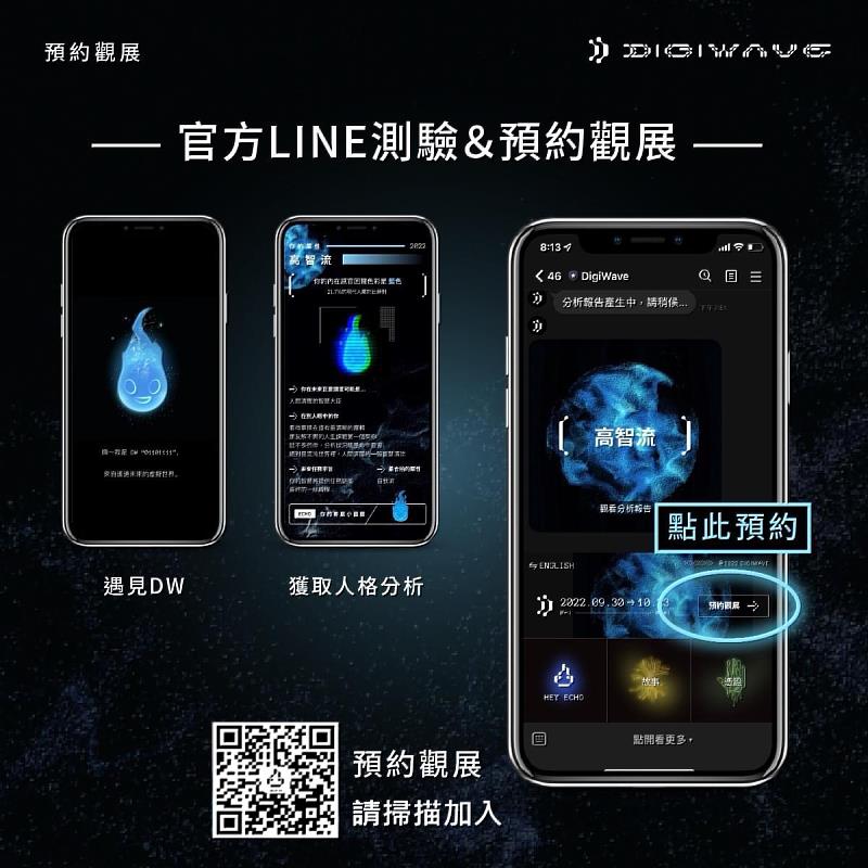 加入DigiWave官方LINE帳號，取得人格分析、預約場次，呼朋引伴一起加入全民任務的旅程。