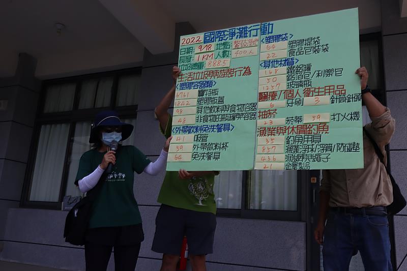 當天一共清除888.5公斤陸海域廢棄物