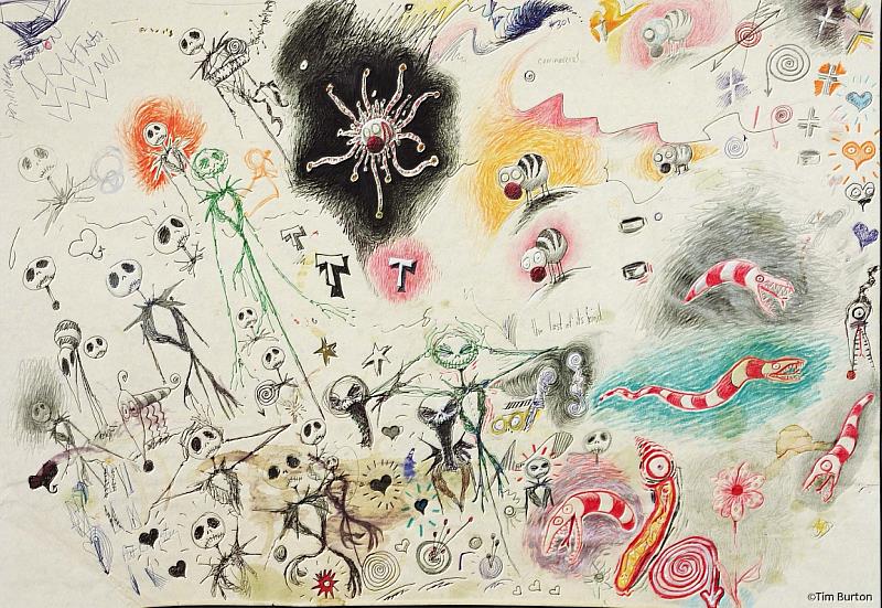 展出波頓手稿作品-《無題(塗鴉系列)》Untitled (Doodie Pad Series), c1989-1993