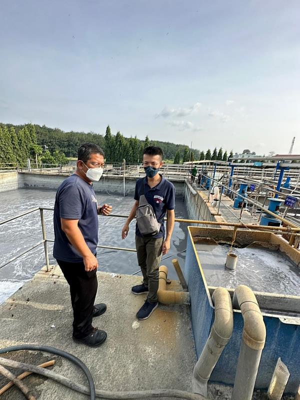 崑大工院USR團隊赴越輔導臺商鴻福製革有限公司解決廢水處理問題