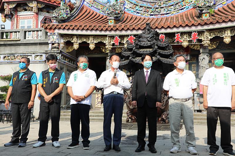 感念嘉義縣賑災恩情！賴清德副總統親赴半天岩紫雲寺及笨港口港口宮參拜