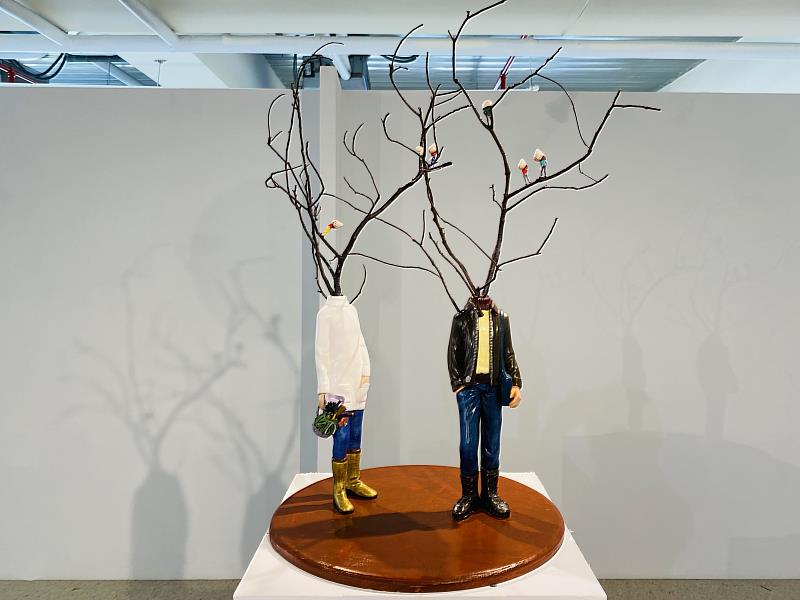 淡古駐村藝術家簡俊成的作品《森林的深處》。