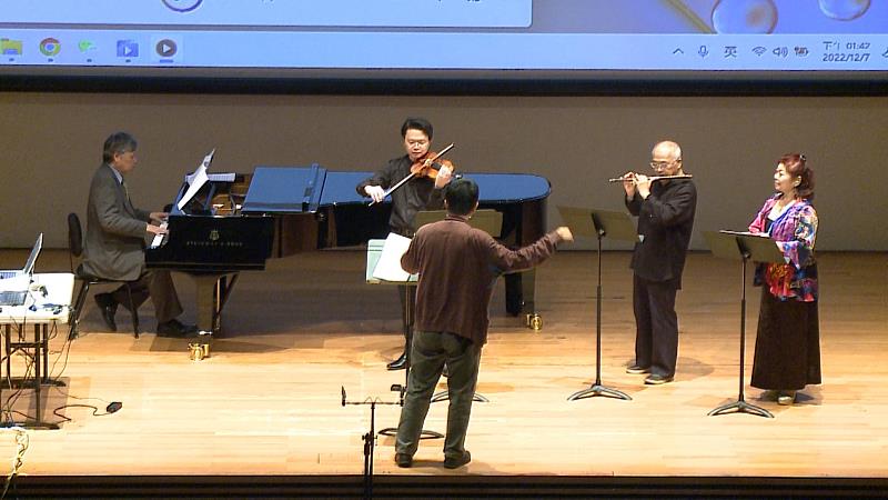 開大黃志方教授創作指揮AI音療「茉莉調振奮版」與「茉莉調放鬆版」樂曲。