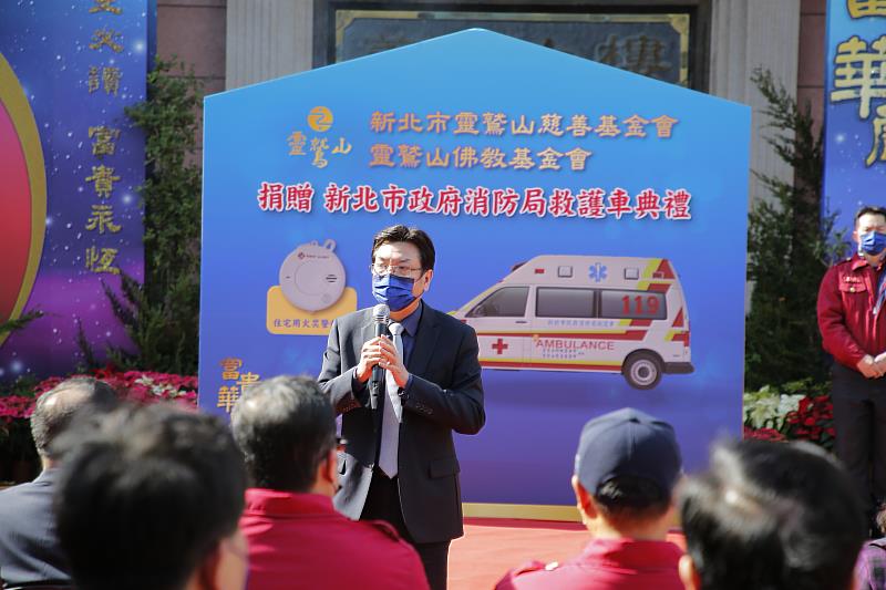 圖說5. 新北市副市長劉和然以「這塊土地，要大家一起來打拼！」勉勵大家共同來做善的事。(圖片提供/靈鷲山佛教教團)