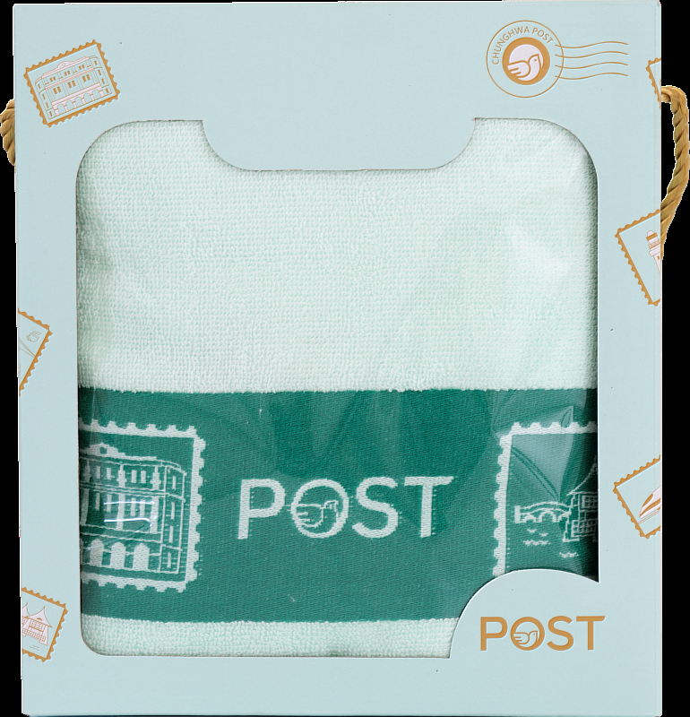 樂郵臺灣浴巾(清新綠)/中華郵政提供