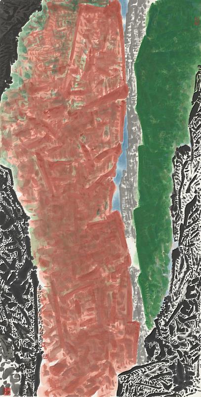 林世斌_心山水2019-10_136×70cm