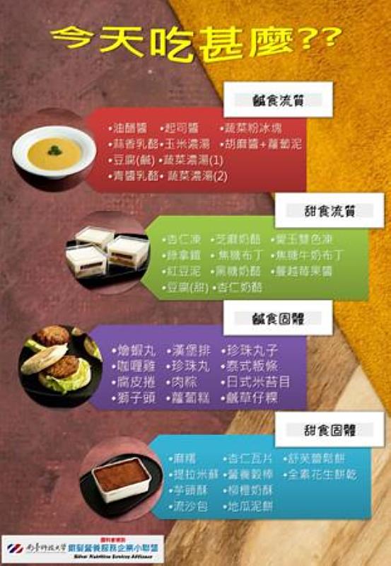 南臺科大辦理「營養品點心聯合發表會」之海報。