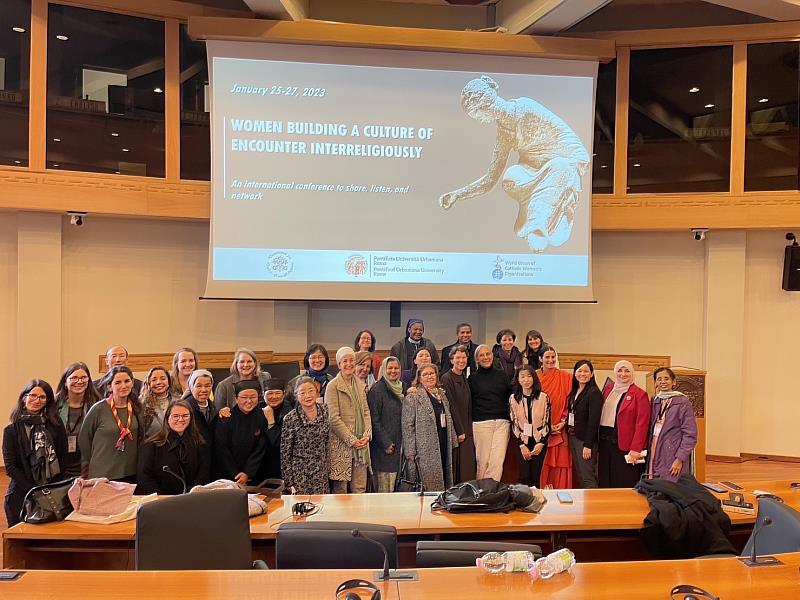世界宗教女性和平國際研討會1月25日至27日在羅馬宗座烏爾巴諾大學舉辦。（圖由張玉玲提供）