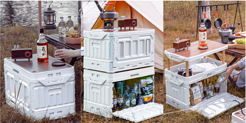 多功能收納箱多開口的設計讓取物更方便。