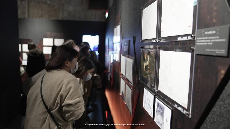 本次展出大量動畫第一季原畫，吸引許多粉絲前來朝聖。圖／聯合數位文創 提供