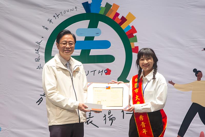 空運學系林文淇獲得桃園市大專優秀青年。