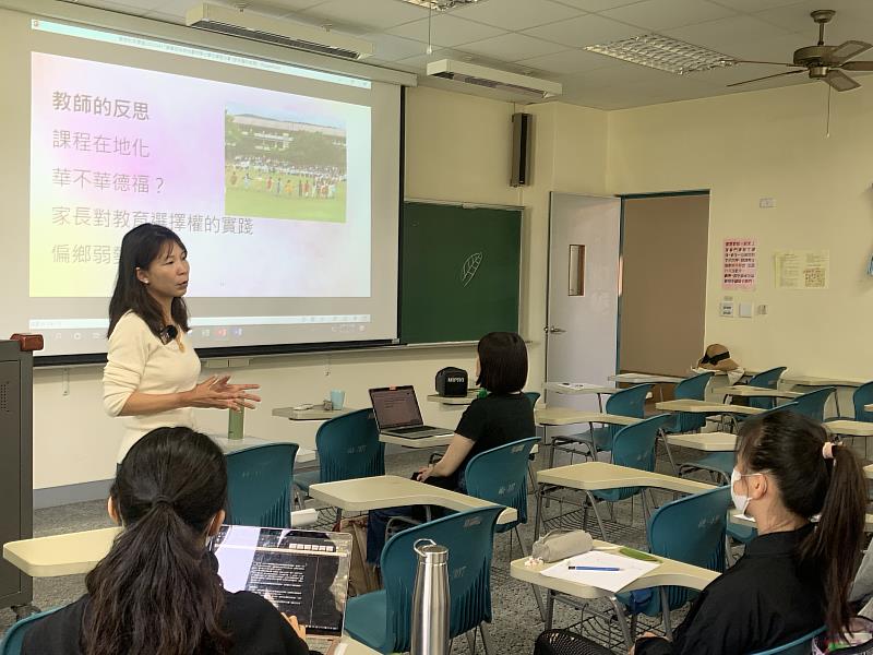 羅心慧校長暢談自己從事教育的經驗。