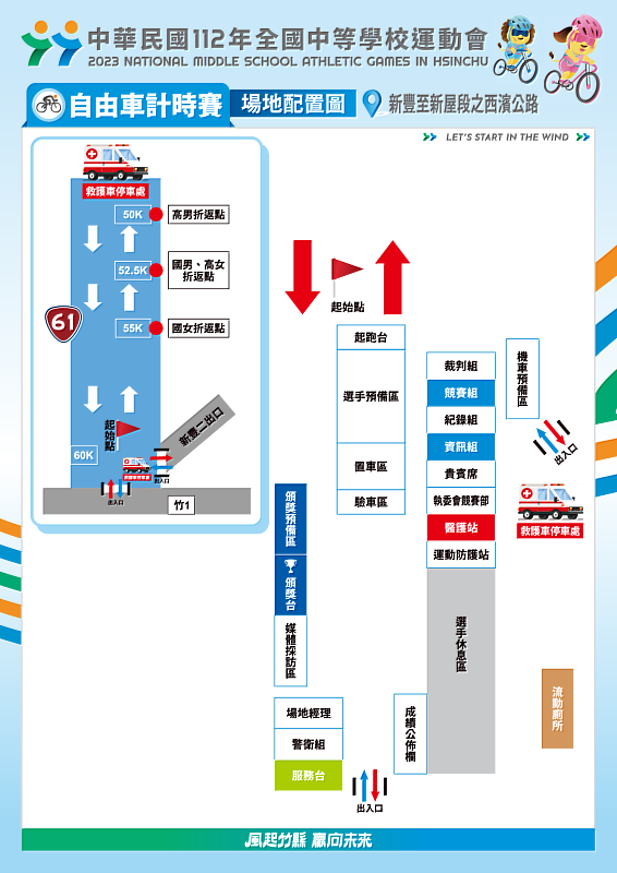 自由車計時場地示意圖
