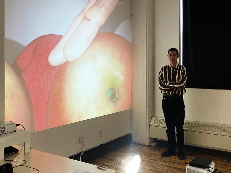 藝術家王博彥於開放工作室展示其錄像及平面作品