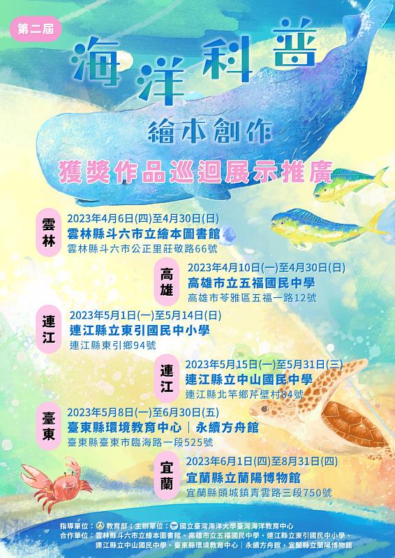 臺東永續方舟館推廣第二屆海洋科普繪本作品展覽  歡迎揪團參觀