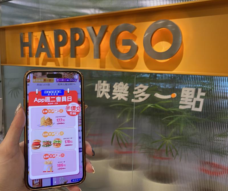 HAPPY GO推出全新週二會員日活動，只要綁定雲端發票獨享半價兌優惠。