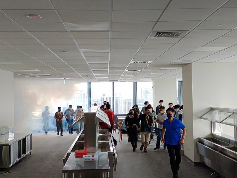 消防局結合場所自衛消防編組暨消防搶救程序
