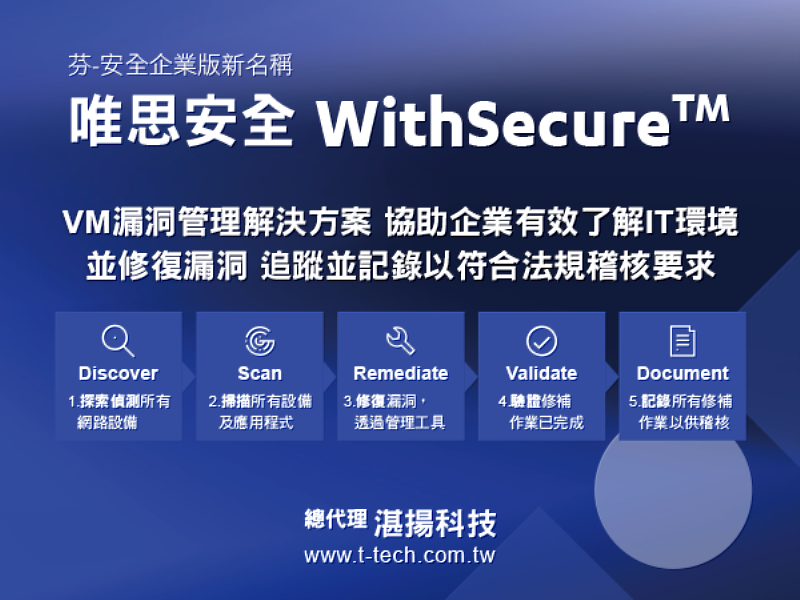 唯思安全VM漏洞管理 有效了解環境並修復漏洞