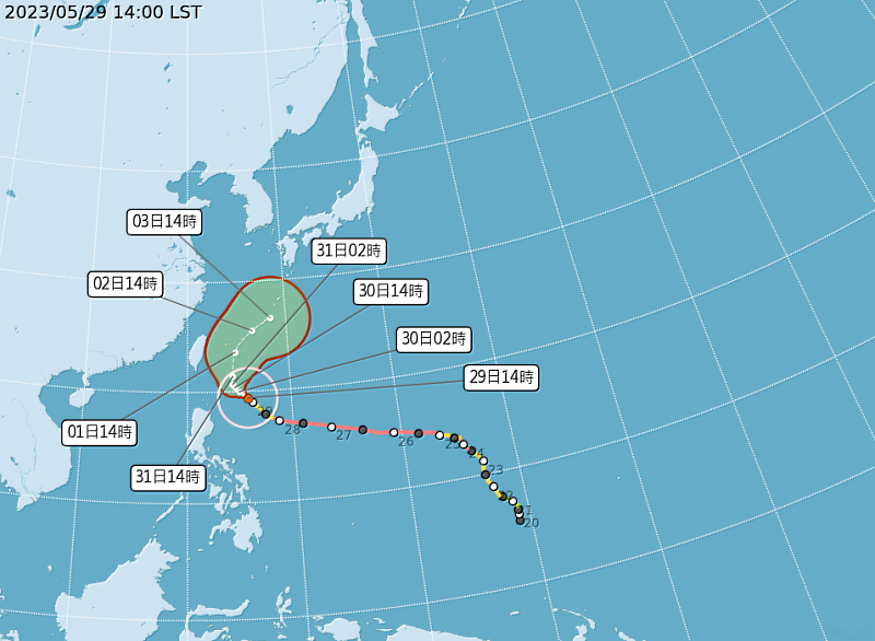 颱風路徑潛勢圖