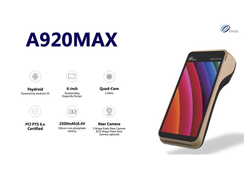 新款香檳金顏色的 A920Max