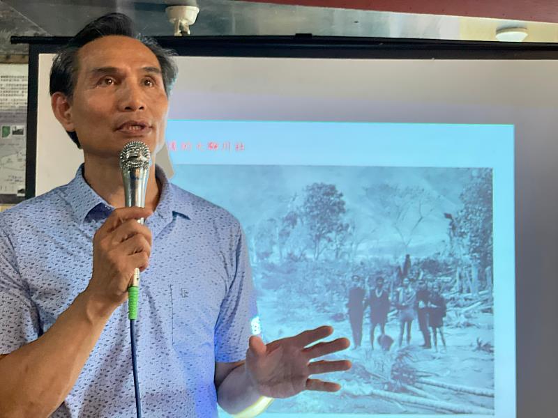 蔡信一老師分享七腳川傳統領域。