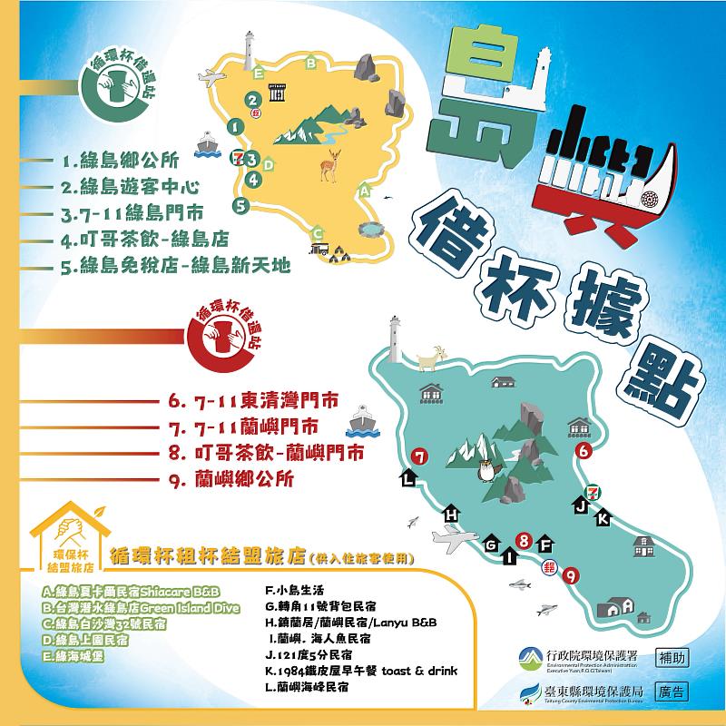 離島「免廢」旅遊！即日起開放租借蘭嶼、綠島環保杯 共同珍惜離島好環境