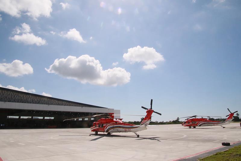 空勤總隊臺東新建駐地直升機棚廠今落成 完善救助設施 臺東救災救護量能再提升！