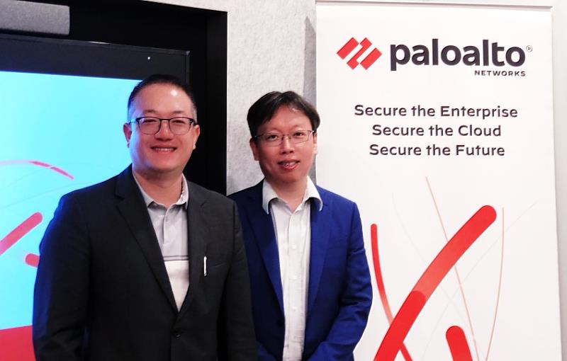 Palo Alto Networks 台灣區總經理 尤惠生 (圖左1) Palo Alto Networks台灣技術總監 蕭松瀛 (圖左2)