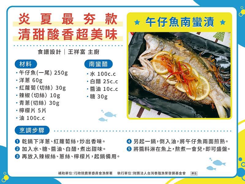 大潤發檔期食譜-午仔魚南蠻漬