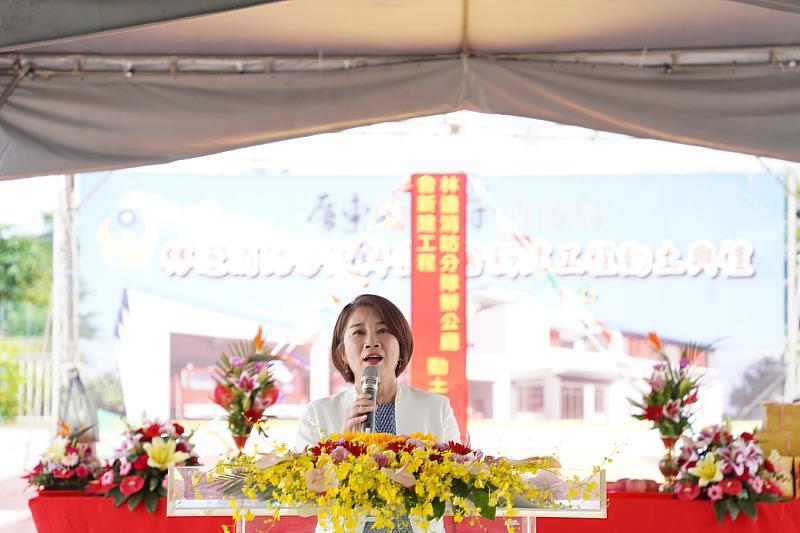 縣長周春米指出，林邊消防分隊的新建工程將帶給各消防隊員更加舒適的辦公環境