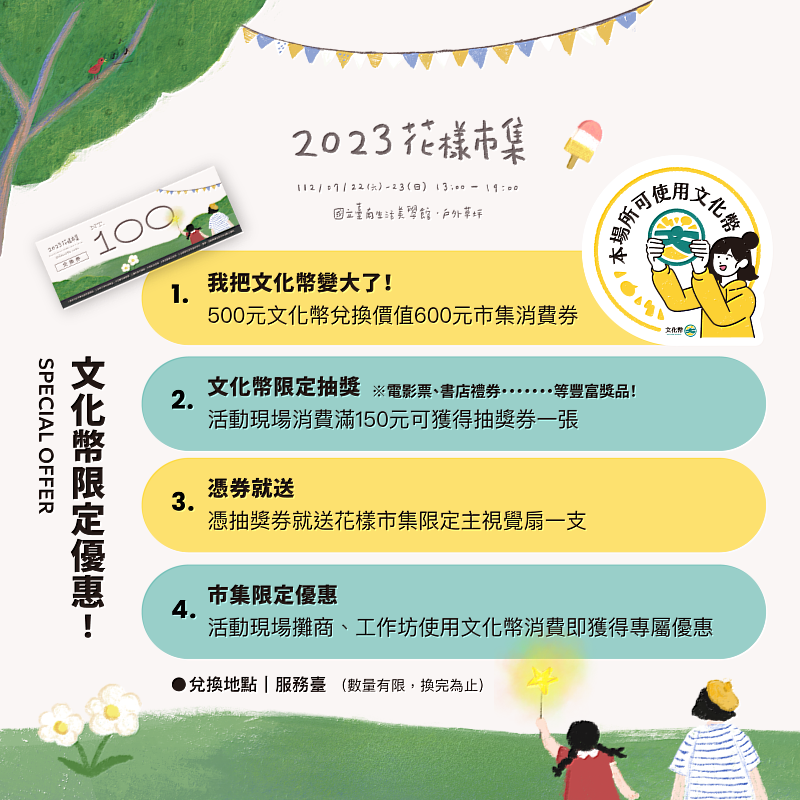 2023花樣市集推出文化幣限定優惠