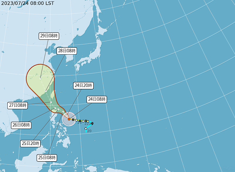 颱風路徑潛勢圖