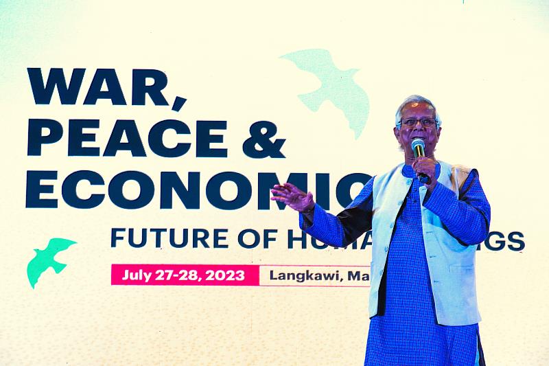 諾貝爾和平獎得主尤努斯教授於第13屆尤努斯社會型企業世界年會開幕發表和平演說