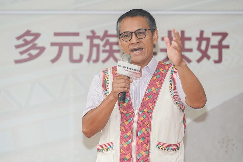 原文會執行長 何明輝Alang‧Galavangang表示：希望透過這次的串聯，建構多元共榮的美好台灣。(圖：客傳會提供)