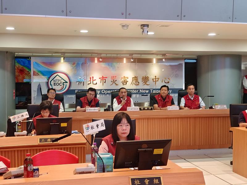 指揮官侯友宜市長於昨日19時主持第3次工作會報