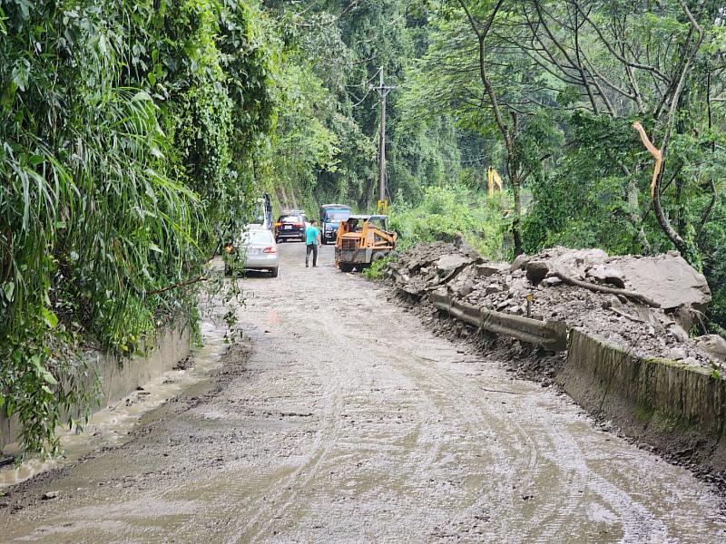 卡努強降雨 嘉縣山區道路中斷全數搶通完成-5 159甲41.5k 傍晚5點恢復通車
