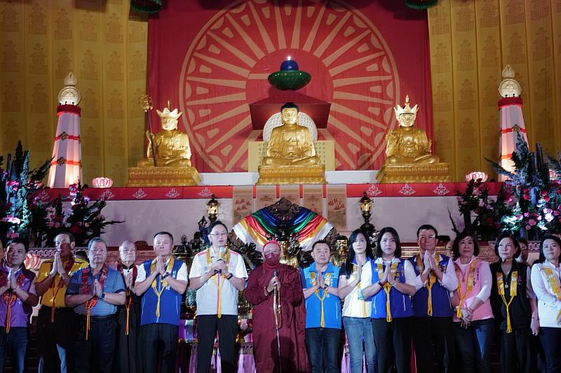 桃園市長張善政致詞。（圖由靈鷲山佛教教團提供）