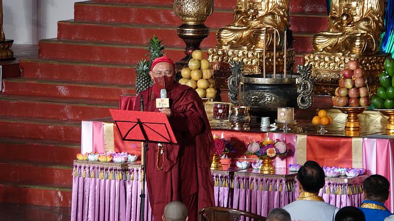 心道法師圓滿開示。（圖由靈鷲山佛教教團提供）