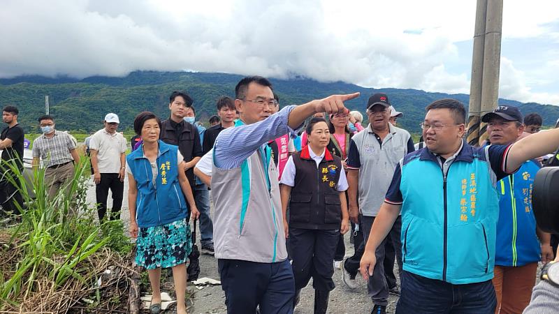 農業部陳吉仲部長視察花蓮縣海葵颱風災損