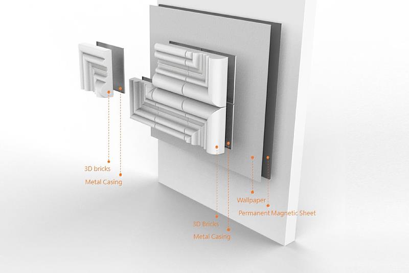 「3D Magnetic Bricks」結構簡單、操作方便，極度符合現代人有質感的減法生活。