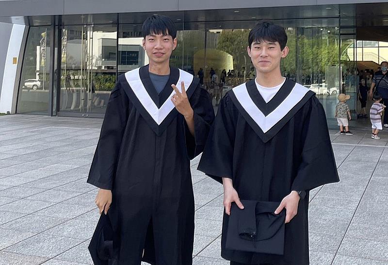 康和盃第五名的宋昌諺(左)，大學就讀大葉醫工系，輔系財金系
