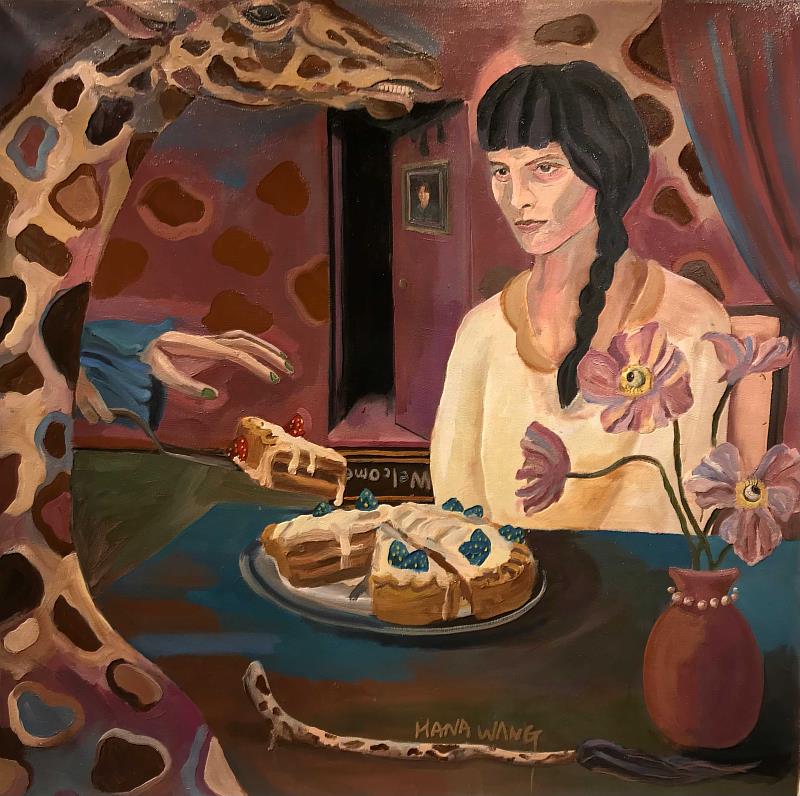 圖四：王虹懿以《離肢甜品》（A piece of me）為主軸創作出系列作品，向觀者剖析自身生理及內心情感。此為作品《拿尾巴換蛋糕》（Flesh Trading）。（王虹懿提供）